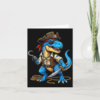 Pirate dinosaur t rex boys girls kids funny card