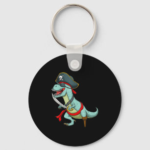 Pirate Dinosaur T Rex Funny Tyrannosaurus Hallowee Key Ring