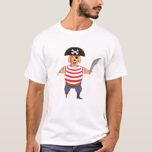 Pirate Dog Funny pirate dog cartoon T-Shirt