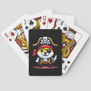 Pirate Dog - Funny Pixel Art Adventure Design Playing Cards