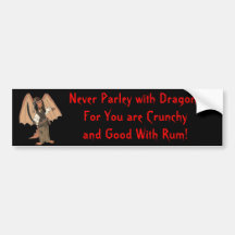 Pirate Dragon Bumper Sticker