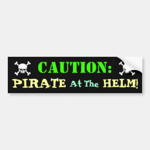 Pirate Driver Bumper Sticker