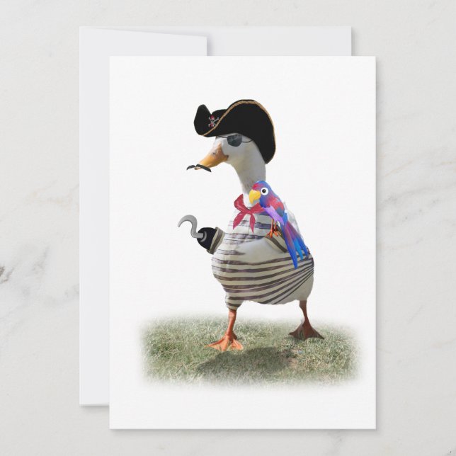 Pirate Duck Invitation (Front)