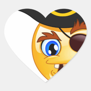 pirate emoji heart sticker