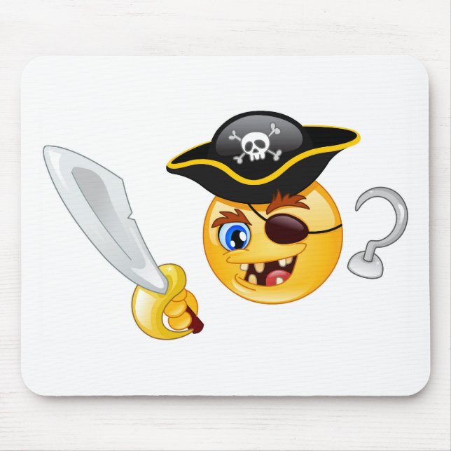 pirate emoji mouse pad (Front)