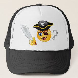pirate emoji trucker hat