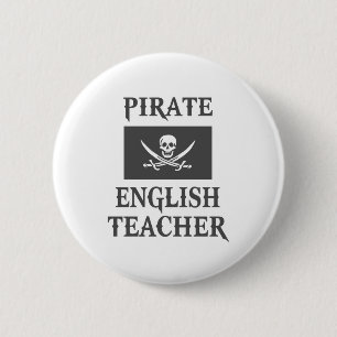 Pirate English Teacher 6 Cm Round Badge