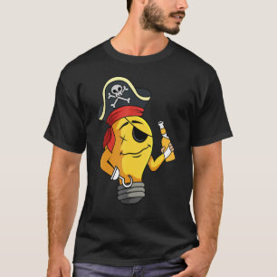 Pirate Eye Patch Light Bulb Sea Sailor Crew Ship T T-Shirt