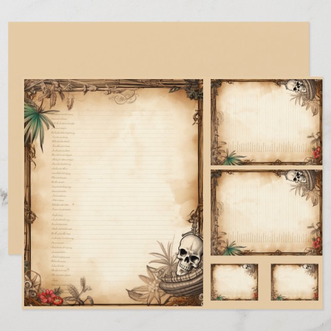 Pirate Fantasy Menu set (Front/Back)