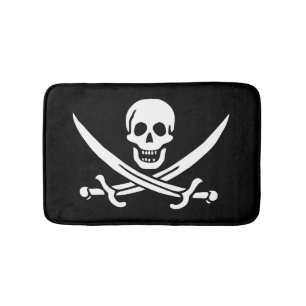 Pirate Flag Bath Mat