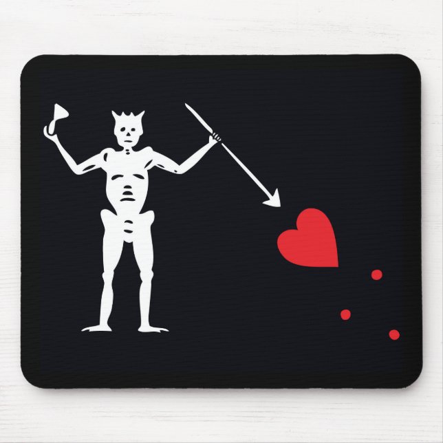 Pirate Flag Blackbeard Edward Teach Mouse Pad (Front)