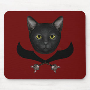 Pirate Flag Cat Mouse Pad