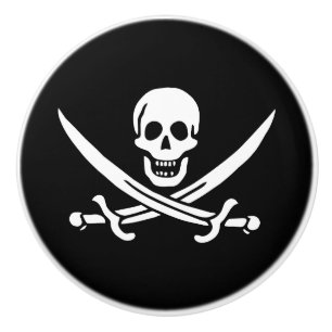 Pirate Flag Ceramic Knob