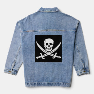 PIRATE FLAG CROSSBONES DENIM JACKET