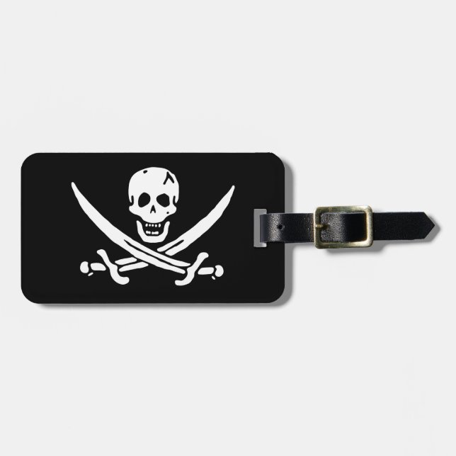 Pirate Flag Luggage Tag (Front Horizontal)