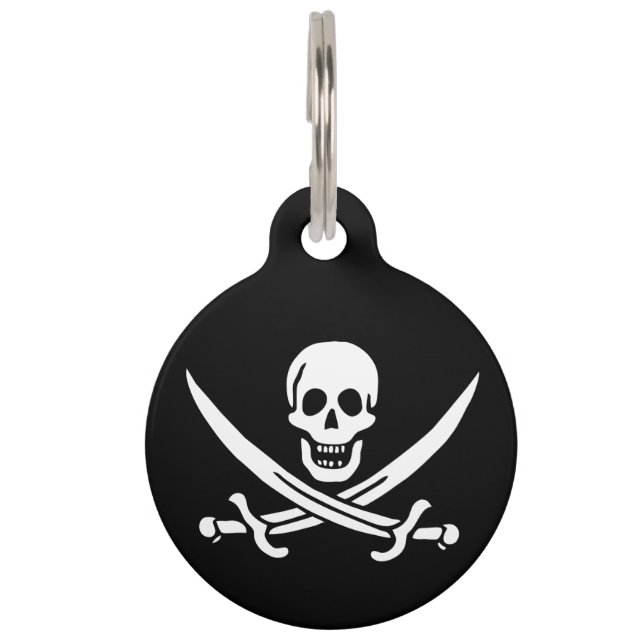 Pirate Flag Pet Tag (Front)