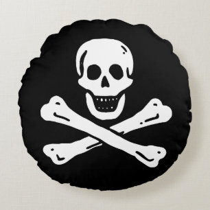 Pirate Flag Round Cushion