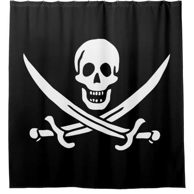 Pirate Flag Shower Curtain (Front)