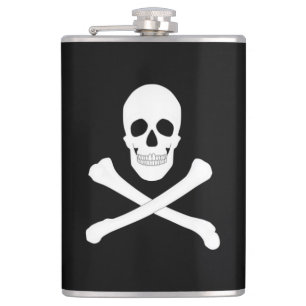 Pirate Flag (Skull and Crossbones) (Jolly Roger) Hip Flask