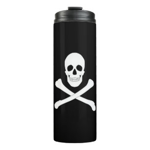 Pirate Flag (Skull and Crossbones) (Jolly Roger) Thermal Tumbler
