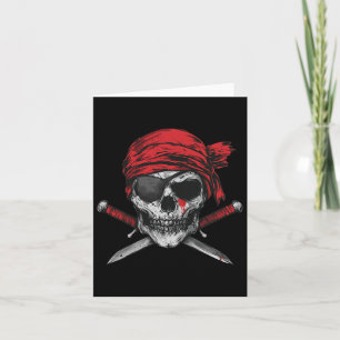 Pirate Flag Skull And Crossbones Skeleton Graphic Card