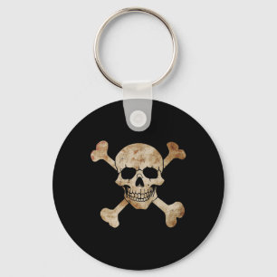 Pirate Flag Skull And Crossbones Skeleton Graphic Key Ring