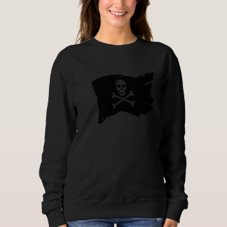 Pirate Flag Skull & Bones Blackout Hidden Silhouet Sweatshirt