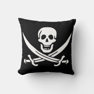 Pirate Flag Skull Crossed Swords Cushion
