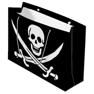 Pirate Flag Skull Crossed Swords Large Gift Bag