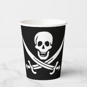 Pirate Flag Skull Crossed Swords Paper Cups