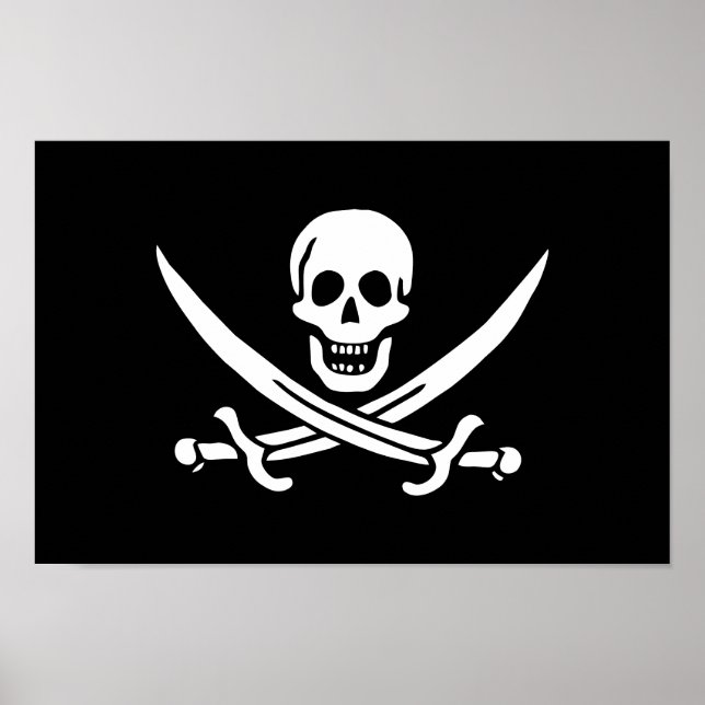 Pirate Flag Skull Crossed Swords Poster (Front)