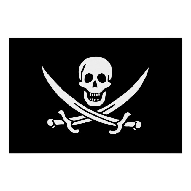 Pirate Flag Skull Crossed Swords Poster (Front)