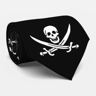Pirate Flag Skull Crossed Swords Tie