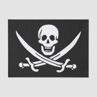 Pirate Flag Skull Crossed Swords Tissue Paper