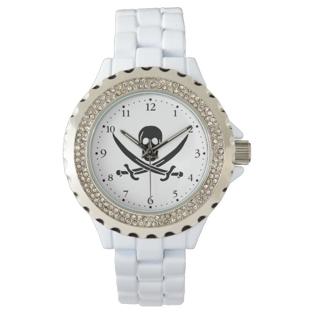 Pirate Flag Skull Crossed Swords Watch (Front)