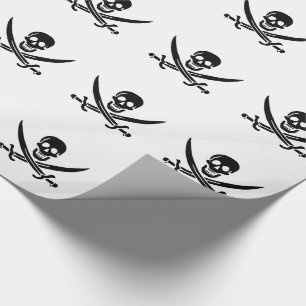 Pirate Flag Skull Crossed Swords Wrapping Paper