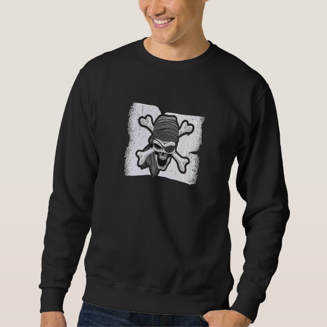 Pirate Flag Skull  Pirate Sweatshirt (Front)