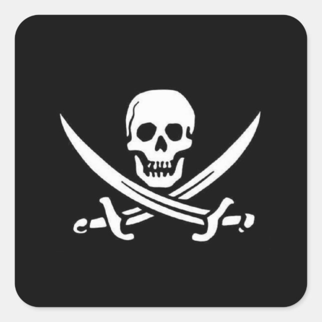 Pirate Flag Square Sticker (Front)