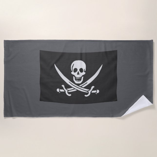 Pirate flag towel Jolly Rogers (Front)