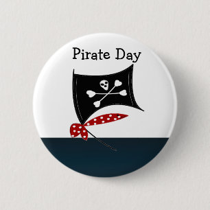 Pirate Flag with Crossbones 6 Cm Round Badge