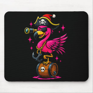 Pirate Flamingo Adventure Map Jolly Roger Hallowee Mouse Pad