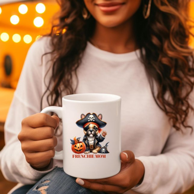 Pirate French Bulldog Halloween Frenchie Mum Coffee Mug (Creator Uploaded)