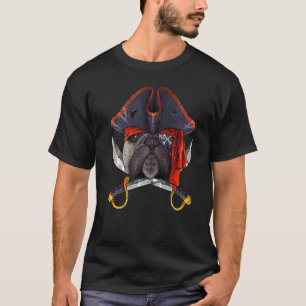 Pirate French Bulldog Jolly Roger Halloween Costum T-Shirt