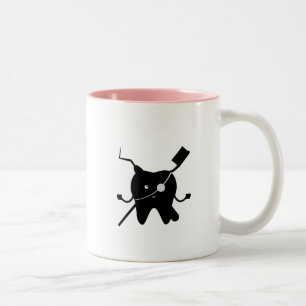 Pirate Funny Dentis Dental Gifts For Men Women Two-Tone Coffee Mug