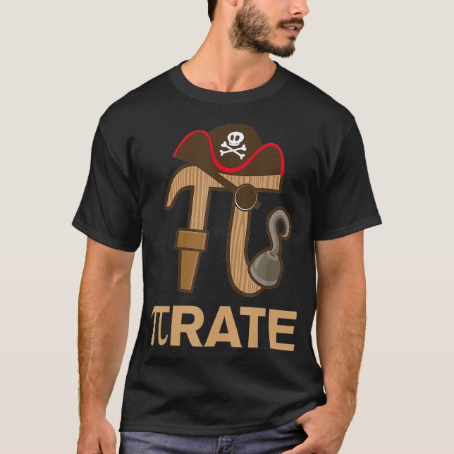 Pirate - Funny Math Geek 314 Hat Hook Pi Day Pun  T-Shirt (Front)