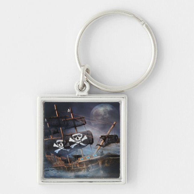 PIRATE GHOST SHIP KEY RING (Front)