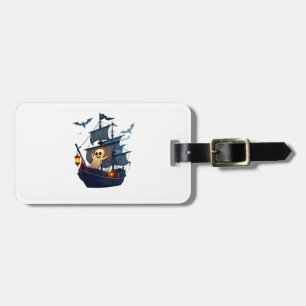 Pirate Ghost Ship � Scary Halloween Tee Luggage Tag