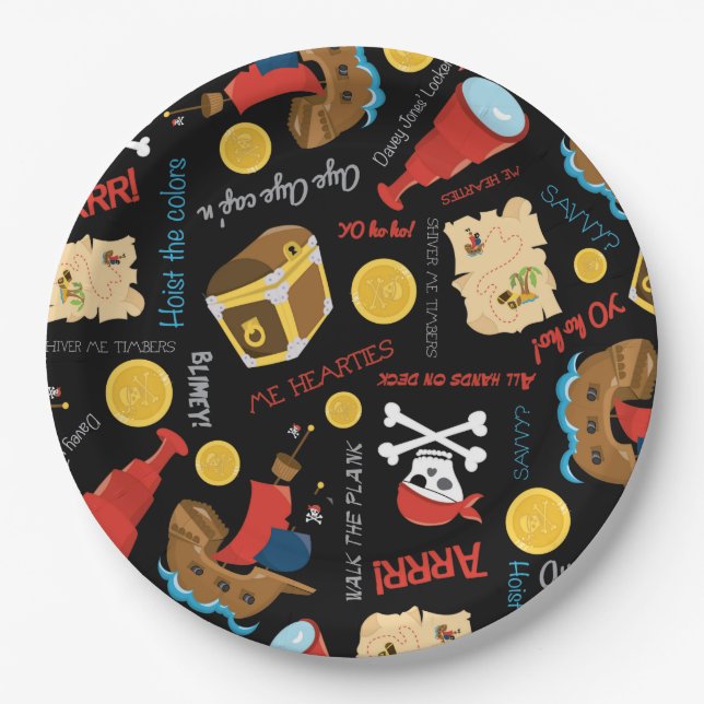 Pirate gift Paper Plate (Front)