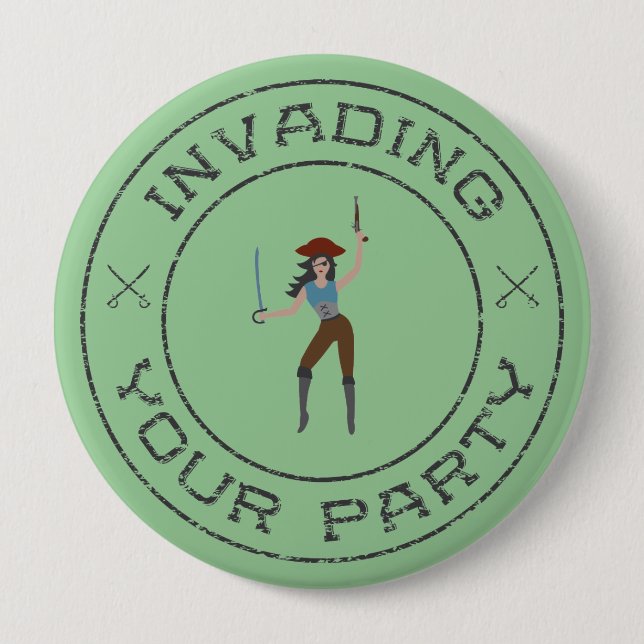 Pirate Girl Button (Front)