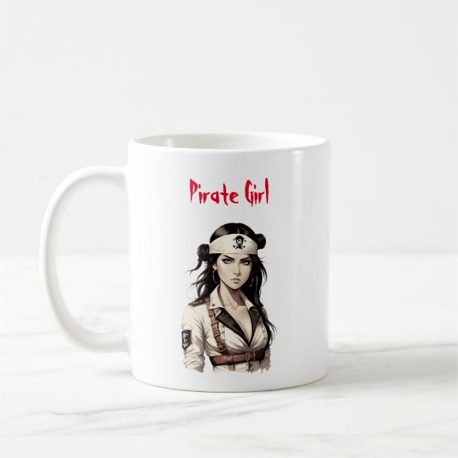 Pirate Girl Coffee Mug (Left)